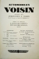 Preview: Voisin 22 CV 12 cylindre Modelprogram 1930 Carbrochure (5185)